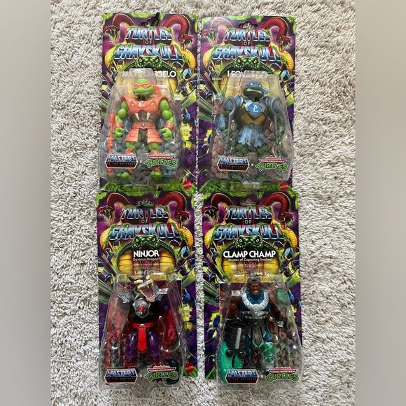 Lot of 4: MOTU Origins Turtles of Grayskull Complete Set of 4 (Wave 6) - Picture 1 of 13